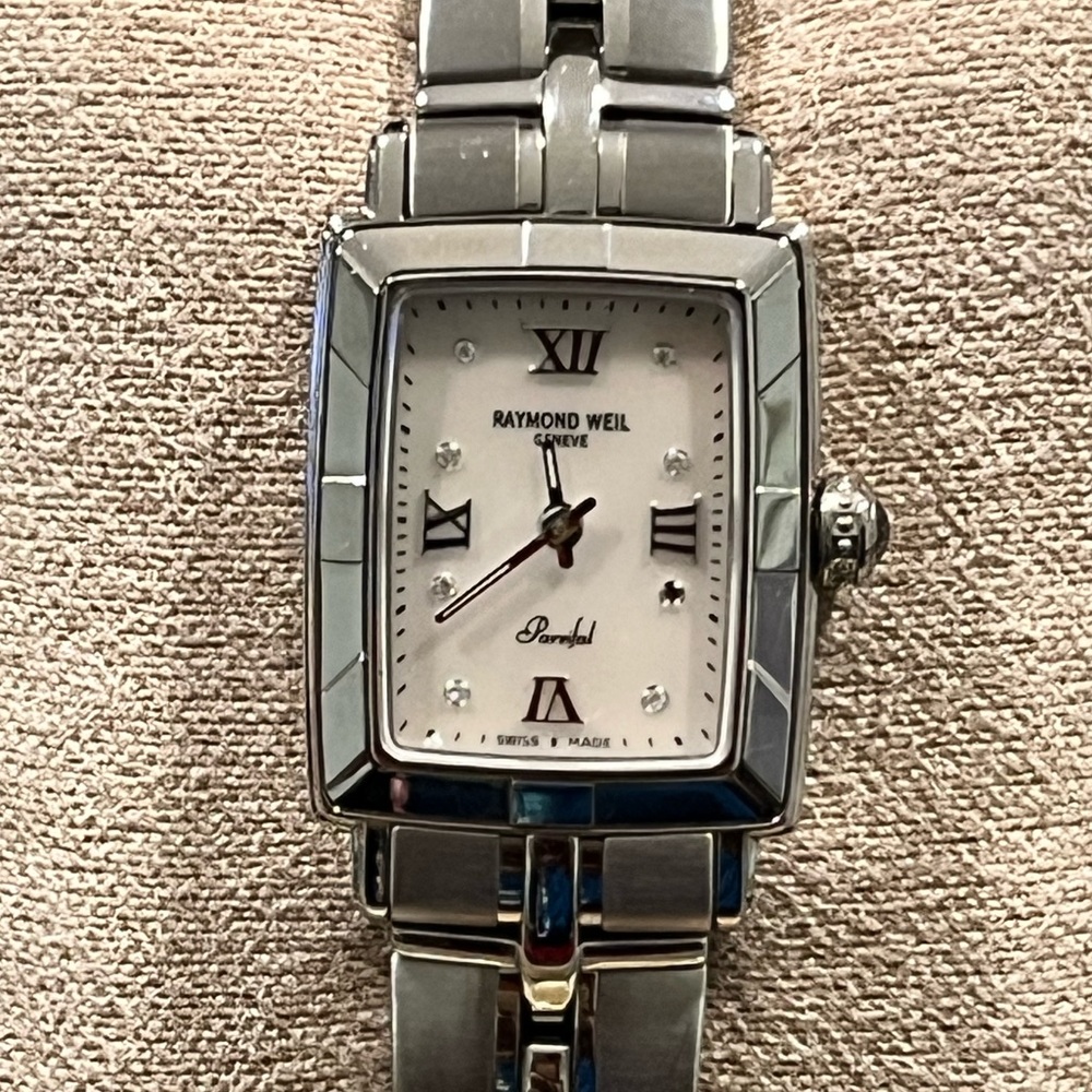 RAYMOND WEIL PARSIFAL LOVED AUTHENTIC DIAMONDS MOTHER-OF-PEARL WATCH